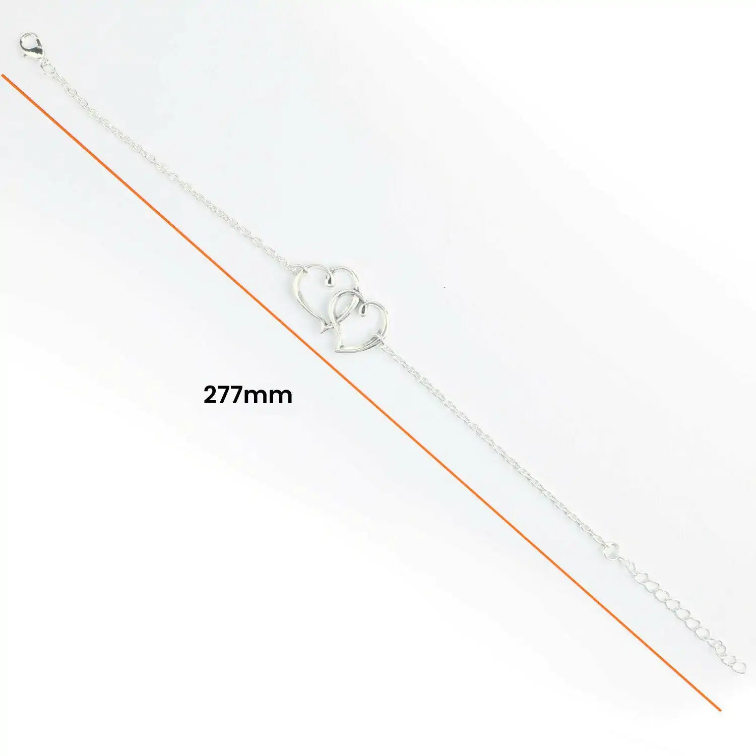 Double Heart Arrow Anklet - Assortique Inc.