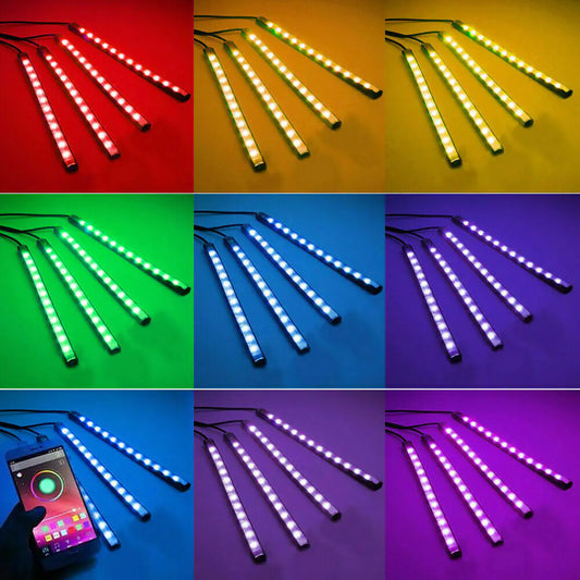 4x RGB LED Car Interior Lights - Assortique Inc.