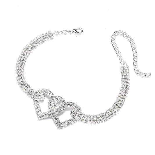 Double Heart Anklet Bracelet - Assortique Inc.